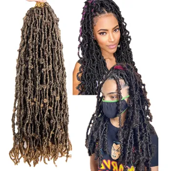 Soft Distressed Butterfly Locs Faux Crochet Hair in 18, 24, and 36 Inch Sizes