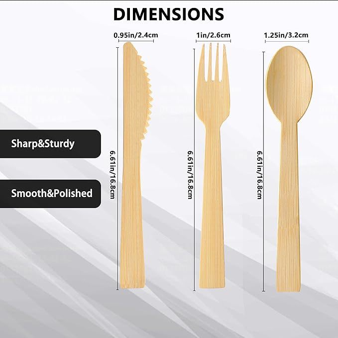 Disposable Bamboo Cutlery Set