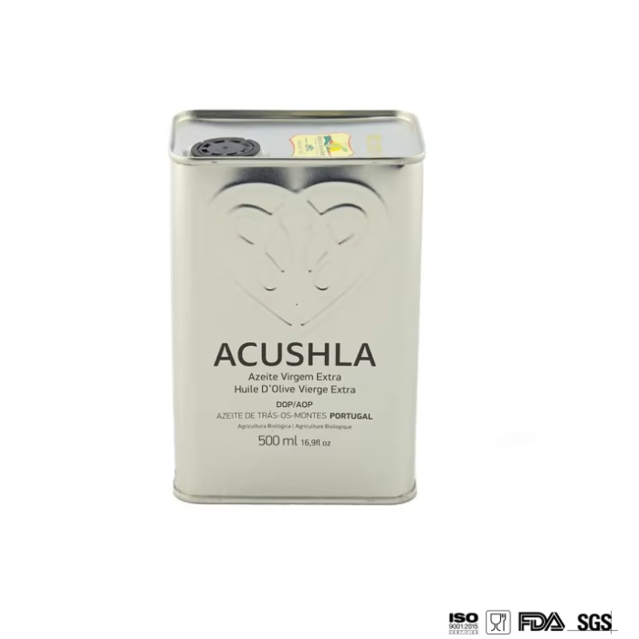 DADI Square Narrow 500ml Olive Oil Tin Container