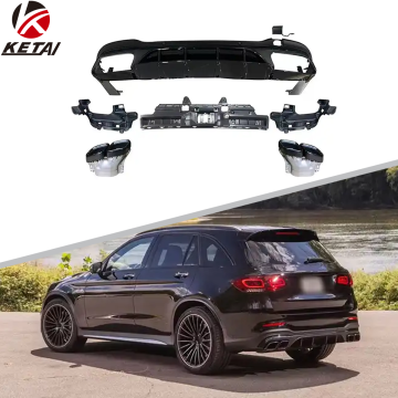 Glc63 Style Auto Pumper Corps Parts arrière Diffuseur arrière pour Benz x253 AMG 2019