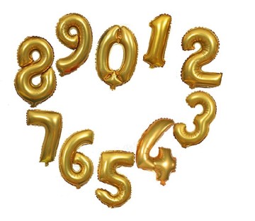 numbers foil balloon party birthday balloon