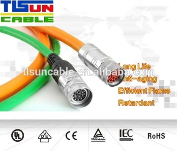UL/CSA/CE Shielded Orange Polyurethane Servo Motor Cables