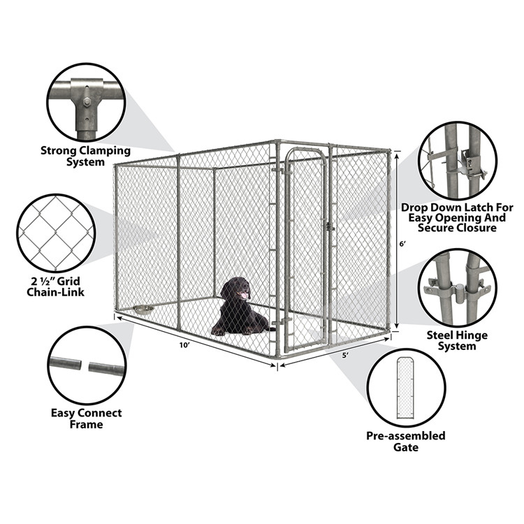 Chain Link Dog Kennel1