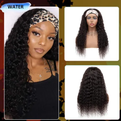Wholesale Headband Wig Human Hair Wig Headband Headband Curly Wig