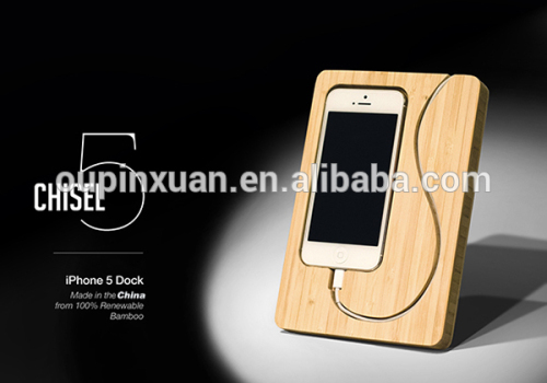 suporte de telefone móvel de bambu totalmente eco-friendly e romântico &amp; display stand para celular