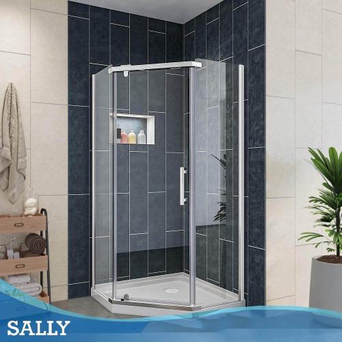 Sally Neo Angle Baño Ducha de ducha Puerta giratoria