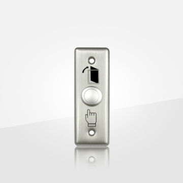 Stainless Exit Button Has Flay Gray Button