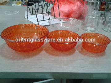 hot selling colorful round glass bowl