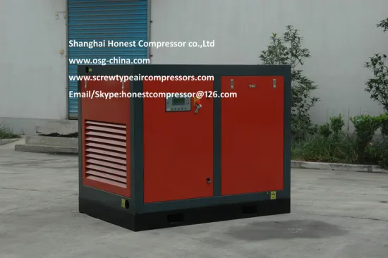 90KW 120HP Screw Type Industrial Air Compressors / Silent Air Compressor AC 380V 400V 220V