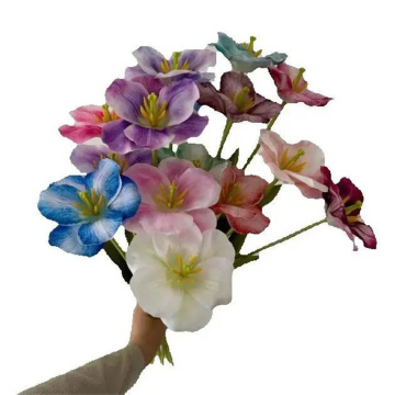Faux Single Stem Flipped Tulip Silk Flower - Spring Tulipa for Wedding and Home Decor