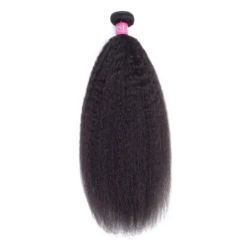 Wholesale Cuticle Aligned Brazilian Kinky Straight Yaki Virgin Human Hair Weave