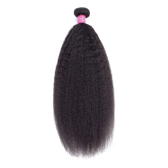 Wholesale Cuticle Aligned Brazilian Kinky Straight Yaki Virgin Human Hair Weave