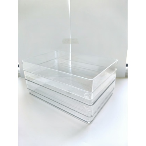 Transparent Plastic Drawer Storage Box Stackable
