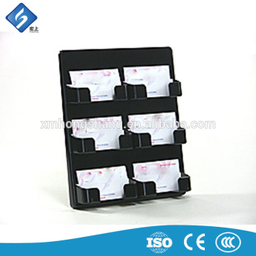 Pefect Multi-Compartment Wall Mount Black Acrylic Business / Gift Card Holder