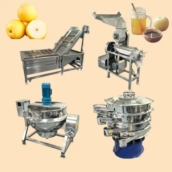 High Efficiency Pear Paste Production Line with Automatic Boiling Equipment