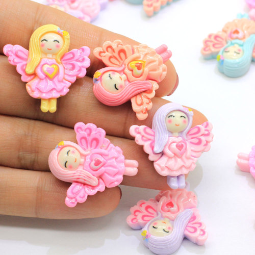 Mix Designs 100Pcs Cartoon Princess Flatback Resin Kawaii Flat Back Cabochons Bambini Archi per capelli Accessori Abbellimenti fai da te