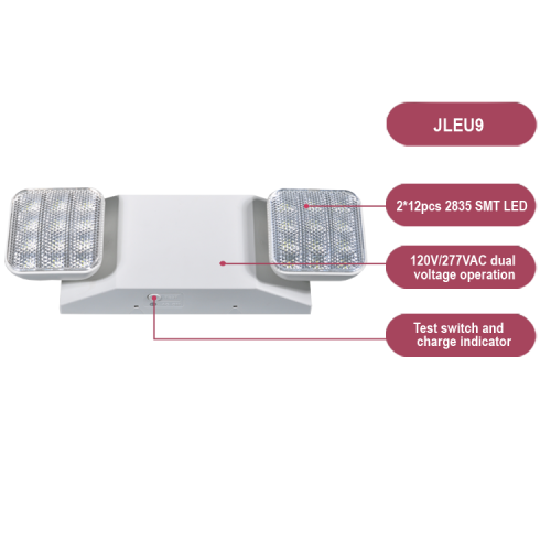 China JLEU9L UL battery twin head emergency light Factory