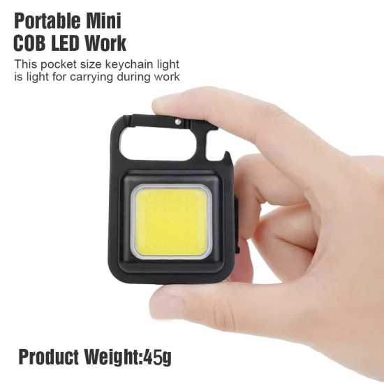 Portable Rechargeable Keychain Light - Multifunctional Mini COB Highlighter