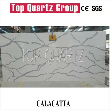 Calacatta white artificial quartz stone slab,Quartz stone countertop calacatta white