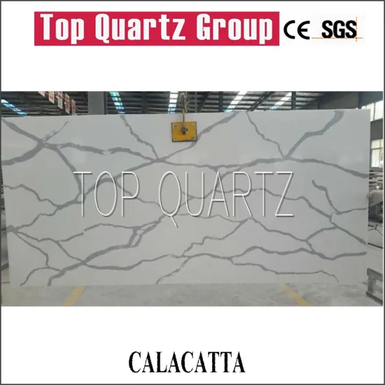 Calacatta white artificial quartz stone slab,Quartz stone countertop calacatta white