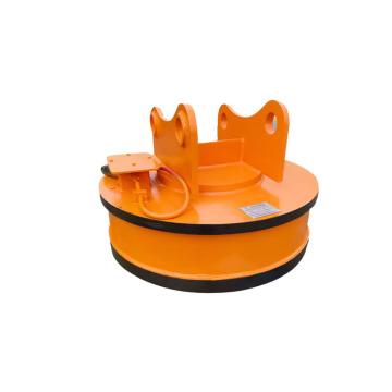 Round Electromagnetic Lifting Magnet for Scrap Iron and Steel: Application on Cranes and Excavators
