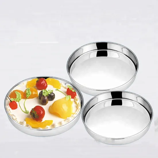 Mirror Polished Oven Round Stainless Steel Baking Tray