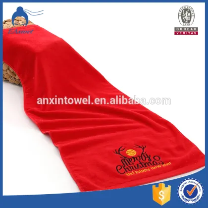 Luxury Sof emboridery China Christmas towel sets Holiday gifts