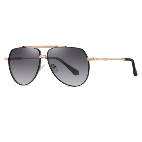 Metal Double-Bridge Sunglasses Aviator Double-Bridge Trendy Sunglasses Factory