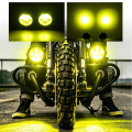 86W 5 Lens Aluminum moto fog lights motorbike fog light for motorcycle & car 9000lm IP67
