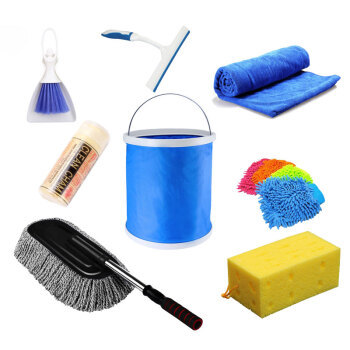 Car Wash Foam Gun Cleaning Kit with Microfiber Sponge and Towel for Auto Detailing