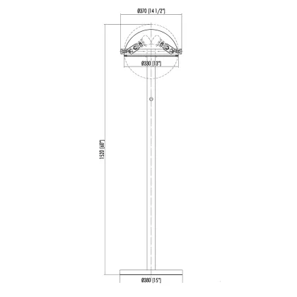 Mid Century Wooden Adjustable Floor Lamp
