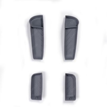Silicone 4-Pcs Door Side Storage Box Container for Tesla Model S (2021-2023) - Grey Tray Barrel