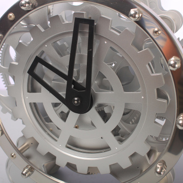 Round Gear Clock With Two Feet