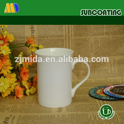 Custom Sublimation Bone china Coffee Mug with Orca Coating for Wholesale