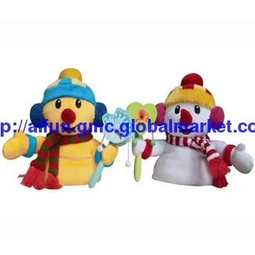 Snowman friends hand puppets toys