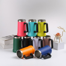 Lidless stainless steel portable insulated cup