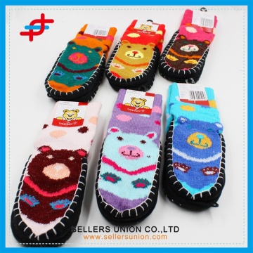 Calze per bambini fumetto inverno casa coperta antiscivolo pantofola