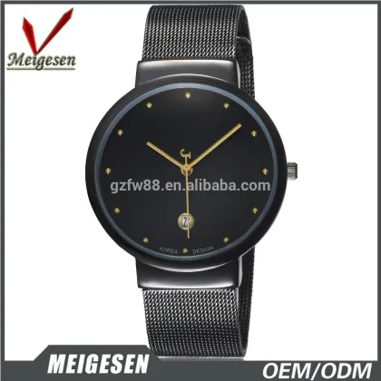 stainlee steel watch case factory derect sale steel mesh strap watch