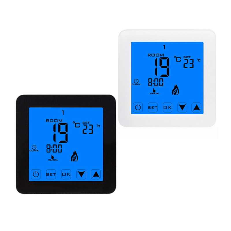 HY08 3A 16A MINCO HEAT Thermoregulator LCD Touch Screen Thermostat For Electric Heating Floor System Room Temperature Controller