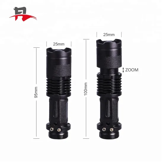 Super Bright Waterproof Tactical Flashlight with Clip: Factory Sales Mini Pocket Torch