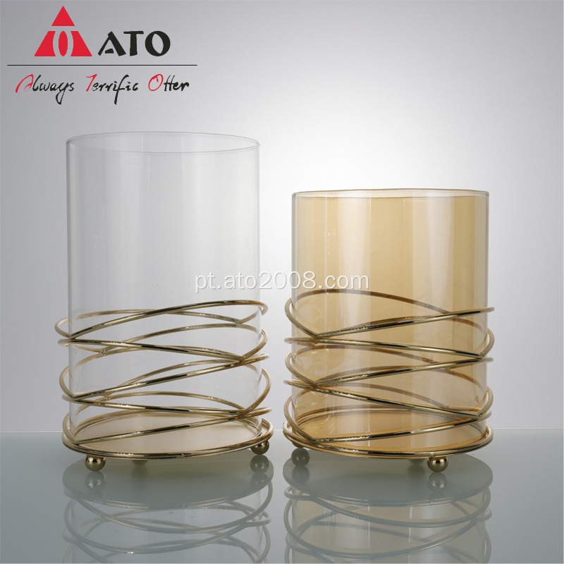 Vaso de decoração de vaso de eletroplatação de vidro nórdico