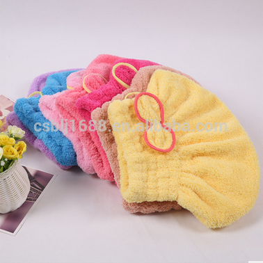 Beauty Butterfly Decro Shower Caps Bathroom Hair Drier Towel Coral Fleece