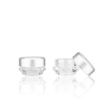 Transparent Acrylic Cosmetic Jar with Silver Lid - 30g Empty Container for Creams