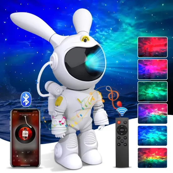 Home Planetarium Star Projector: Galaxy Night Light with LED Astronaut Display