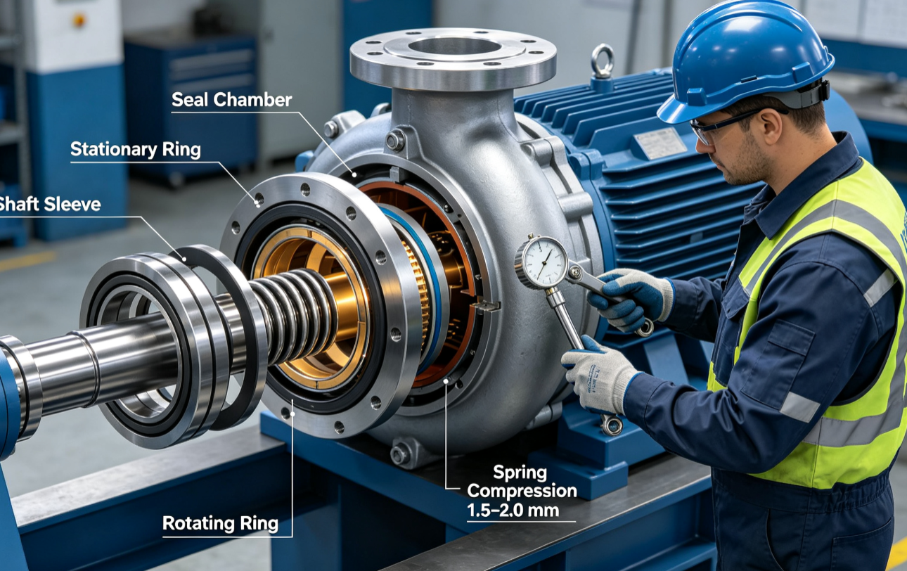 Centrifugal Pump Mechanical Seal Technical cross-section diagram