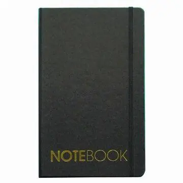Medium notebook with elastic (Moleskine style, similar to A5 size)