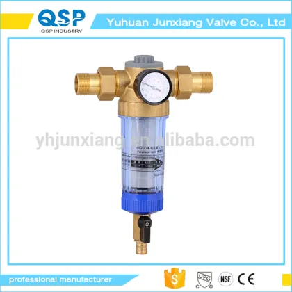 JUNXIANG Spring water pre filter with pressure gauge backwash water pre filter