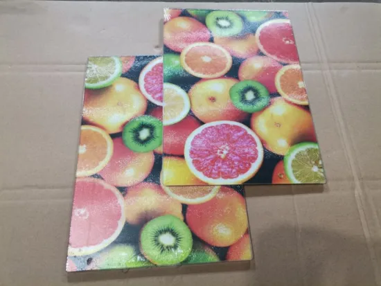 tempered glass cutting board with customized designs