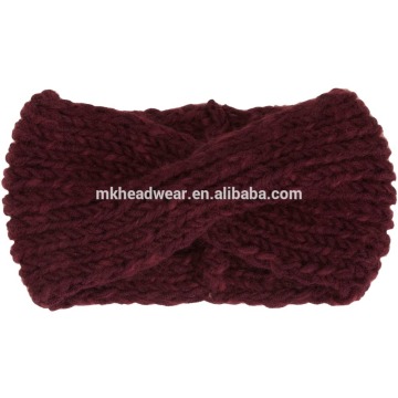 Fashion Knit turban handmade of soft merino wool, 100% acryic mohair blend yarn headband