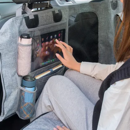 CHENGHUI Waterproof Dog Car Seat Covers with Mesh Window